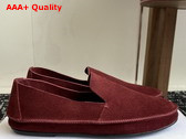 The Row Ttyler Loafer in Wine Suede Replica
