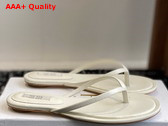 The Row Women Flip Flop in White Leather Replica