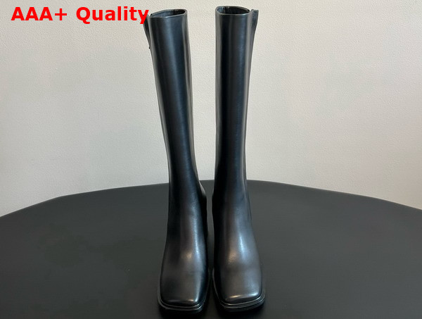 The Row Zippy Boot in Black Leather Replica