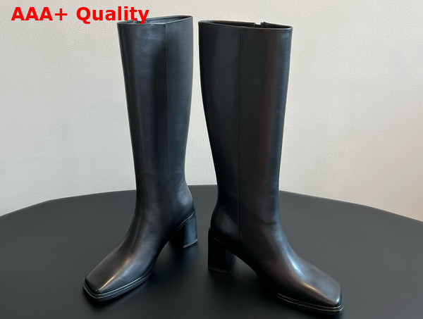 The Row Zippy Boot in Black Leather Replica