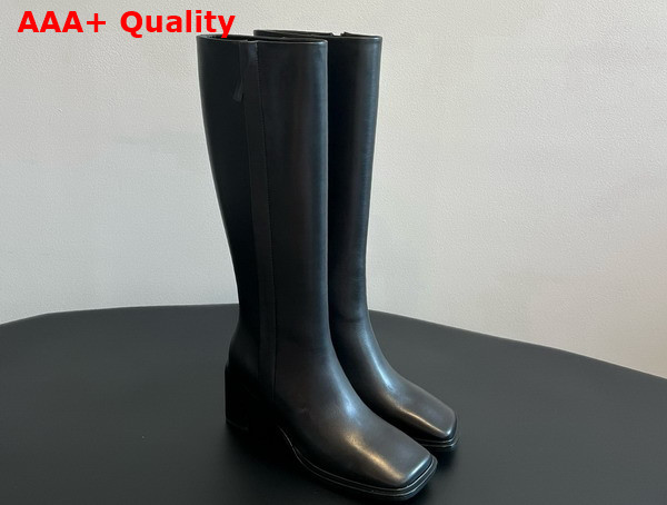 The Row Zippy Boot in Black Leather Replica